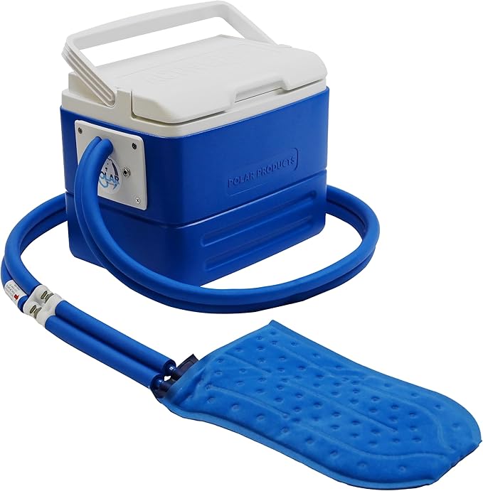 Polar Active Ice 3.0 Cold Therapy Ice Machine System with Programmable Timer, Hand and Wrist Compression Pad, Lightweight 9 Quart Cooler, Quiet Pump, Strong Cryotherapy Pain Relief Treatment