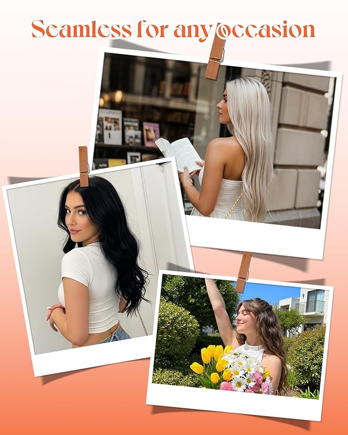 Sunny Tape in Hair Extensions Human Hair Dark Brown Balayage Blonde Hair Extensions Real Human Hair Tape ins 22 Inch Tape in Extensions 20Pcs 50g