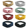 DRESHOW 8 Pack Headbands for Women Criss Cross Vintage Head Wrap Boho Headband Twisted Elastic Hair Accessories