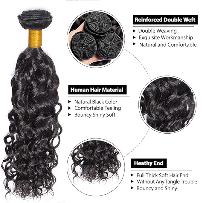 26 28 30 Inch Human Hair Bundles Color 1B Kinky Curly Bundles Brazilian Virgin Remy Hair Extensions Niegmeag Double Weft Natural Black Kinky Curly Bundle Hair Weave 300g
