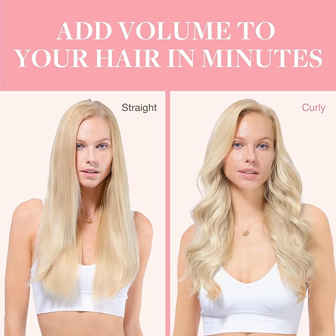 GOO GOO Clip in Hair Extensions Real Human Hair, Remy Human Hair Extensions Clip ins for Women, Natural Human Hair, 16inch 120g 7Pcs, 18D/22F Dirty Blonde Highlights