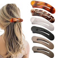 6 PCS Flat Claw Clips, Large Lay Flat Hair Clips for Women Girls, Strong Hold Non-slip Hair Claws for Thick Thin Hair (Tortoise and Matte)