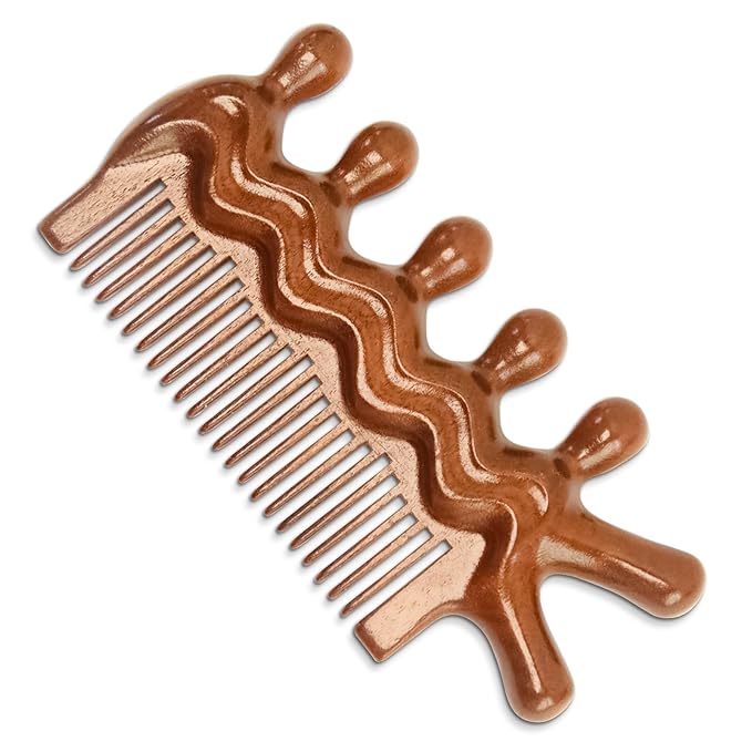 Wooden Scalp Comb, Pocket Fine Tooth Hair Combs for Women/Men, Natural Wooden Massage Comb (ProElite)