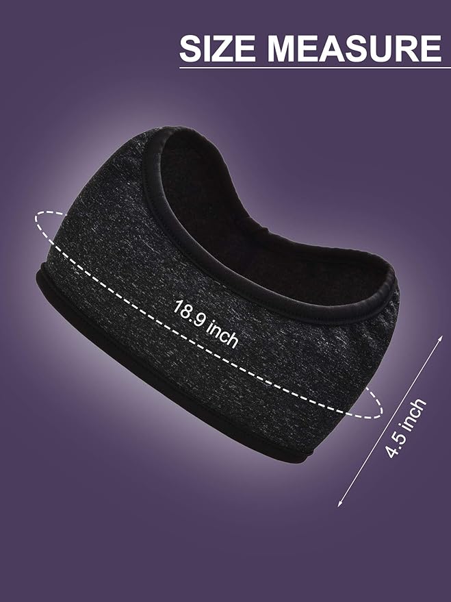 Blulu 3 Pcs Fleece Ear Warmers for Men Women Headband Cover Ear Muffs for Cold Weather Winter Running Cycling Ski