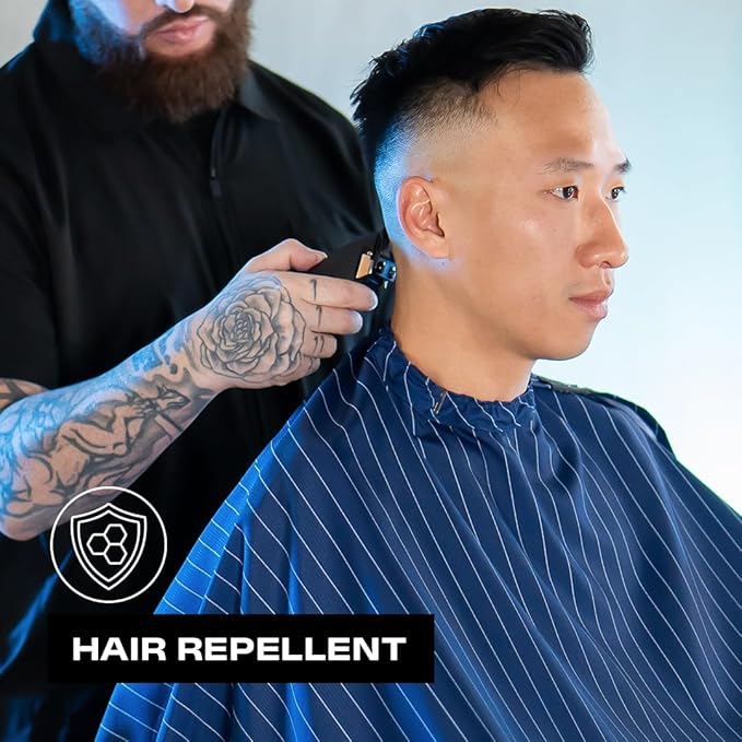 Barber Strong The Barber Cape Haircut Cover for Men, Hair Repelling and Static-Reducing Material, Water Resistant Fabric