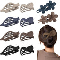10 Pcs Flat Hair Clips for Women, Lay Flat Claw Clips French Glossy Claw Clips for Thick & Thin Hair No-Slip Hair Claw Strong Hold Barrettes Hair Clamps for Women