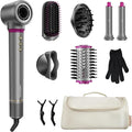 7 in One Hair Dryer with Auto Wrap Curlers, Negative Ionic, No Heat Damage, Blow Dryer Brush, Fast Drying & Frizz-Free Styling, Hot Air Styler, Straightener&Volumizing Brush with Storage Bag