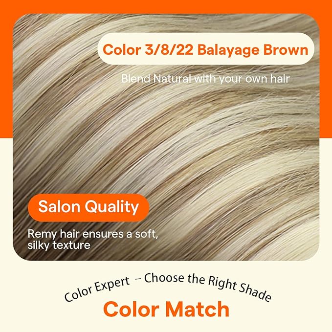 Full Shine Seamless Clip in Hair Extensions Real Human Hair, Darker Brown to Ash Brown Highlight Medium Blonde PU Weft Seamless Hair Extensions Clip in for Thin Hair, 4Pcs 12Inch 55 grams