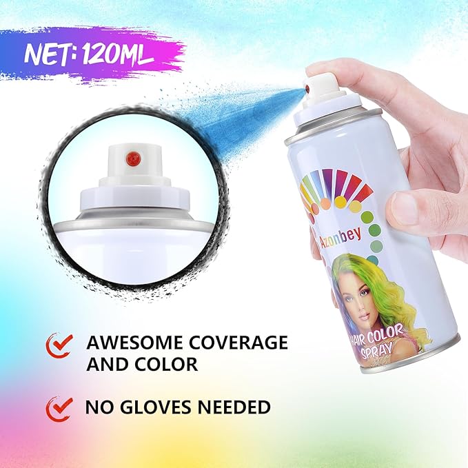 Halloween Hair Spray,Temporary Hair Color Spray for Women Kids Men,Washable Hairspray,Colored Hair Spray,Color Hairspray for Halloween,Party,Cosplay,Christmas Day (Gray)
