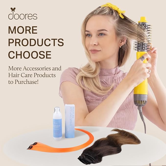 DOORES Human Hair Extensions Clip in, Dark Brown 9pcs 150g 18 Inch, Remy Straight Natural Thick Real Hair