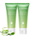 Aloderma 99% Organic Aloe Vera Gel Made within 12 Hours of Harvest, Easy Travel Size Tube for Body, Face, & Scalp, Cooling & Soothing Support for Skin & Sunburn, Hydrating Aloe Gel, 1.5oz - 2ct