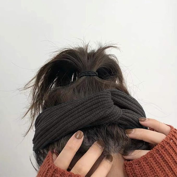 Elastic Knotted Headbands for Women Cloth Head Hair Bands for Women's Hair Non Slip Boho Wrap Twisted Hair Accessories