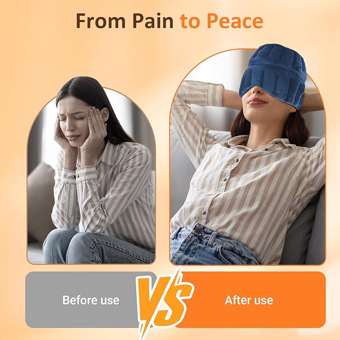 Fsa Eligible Items Only List Hsa Store, Comfytemp Migraine Headache Relief Cap, Microwave Heating Pad Migraine Mask for Sinus Pressure, Tension Headache, Microwavable Warm Compress for Anxiety