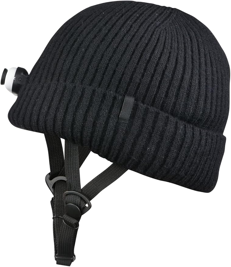 Helmet Beanie – Multi-Sport Low Profile Helmet Hat for Snowboarding, Skiing, E-Bikes, Scooters & More – Waterproof Impact Liner – Adjustable Strap – Unisex – One Size Fits All