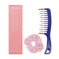 Big Hair Tools Extra Large Wide Tooth Comb for Thick, Curly, Wavy or Long Hair - Frizz-Free Detangling Shower Comb - Big Hair Comb and Microfiber Scrunchie