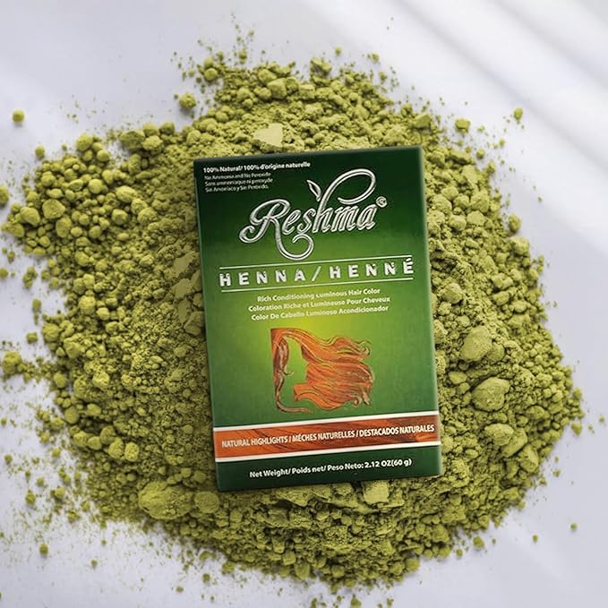 Reshma Beauty 30 Minute Henna Hair Color Infused with Organic Henna Lawsonia Inermis 100% Gray Coverage for Soft, Shiny Hair, Plant-Based Hair Dye—2.12 oz Pack of 1 (Highlights)