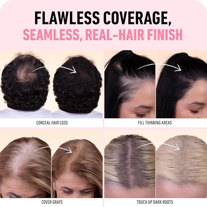 BOLDIFY Hairline Powder Color Sample Kit - Root Touch Up Hair Color for Gray Coverage - Bald Spot Concealing Hair Powder for Women & Men - 24-Hour Stain-Proof - Light + Medium Browns