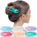 RC ROCHE 6 Pcs Flat Hair Clips Big Claw for Thick Hair French Duckbill Women No Slip Side Slide Curved Alligator Concord Strong Grip Hold Volume Lay Down Clamp, Large Pastel Multicolor