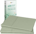 California Design Den Premium Standard Pillow Cases Set of 2-600 Thread Count Sateen, Natural 100% Cotton Pillowcases Queen/Standard, Crisp, Durable Bedding - Laurel Green