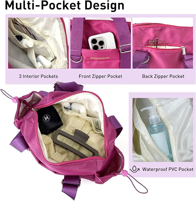 Crossbody Bags for Women, Trendy Everyday Purse Shoulder Bag, Mini Gym Bag with Wet Pocket and Coin Wallet