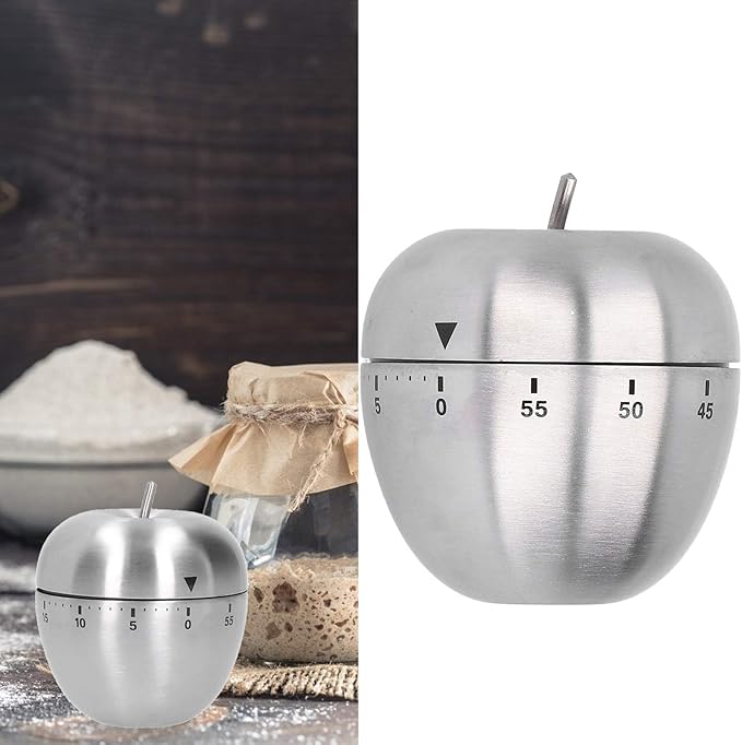 fruit Shaped Timer Stainless Steel Mechanical Cooking Countdown Alarm Timer Kitchen Reminder for Hair Color Processing , Kitchen Timer , Cooking , Baking , Kitchen Timer , fruit Shaped Timer Stainless