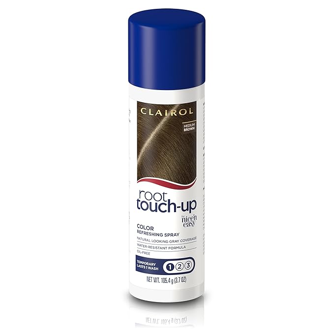 Clairol Root Touch-Up Temporary Hair Coloring Spray, Medium Brown Hair Color, Pack of 1