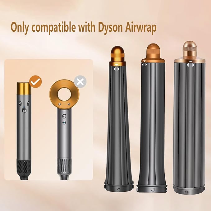 20mm/0.78" Long Barrel Attachment for Dyson Airwrap Compatible - Adjustable Bidirectional Curling, Heat-Resistant Material, Instant Use for Voluminous (Curling Iron 20mm)