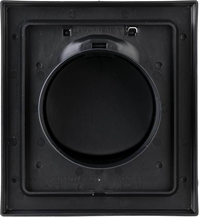 NO-PEST VENT, Exclusive Dual Door Dryer Vent Cover Outdoor 4 inch with Collar, Made in USA w Highest UV Resistant Plastic in any Outdoor Vent Cover (Onyx, 4" Plastic WIth Collar)