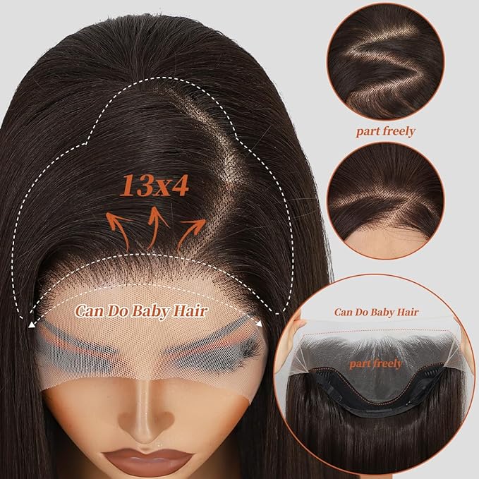 13x4 Synthetic Lace Front Wigs Pre Plucked Honey Blonde with Black 26 Inch Long Wavy 100% Futura Premium 13x4 HD Lace Wigs For Black Women Ready to Wear Daily Party Use