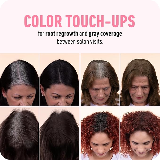 BOLDIFY Hairline Powder - Root Touch Up Hair Color for Gray Coverage - Bald Spot Concealing Hair Powder for Women & Men - 24-Hour Stain-Proof - Ash Brown
