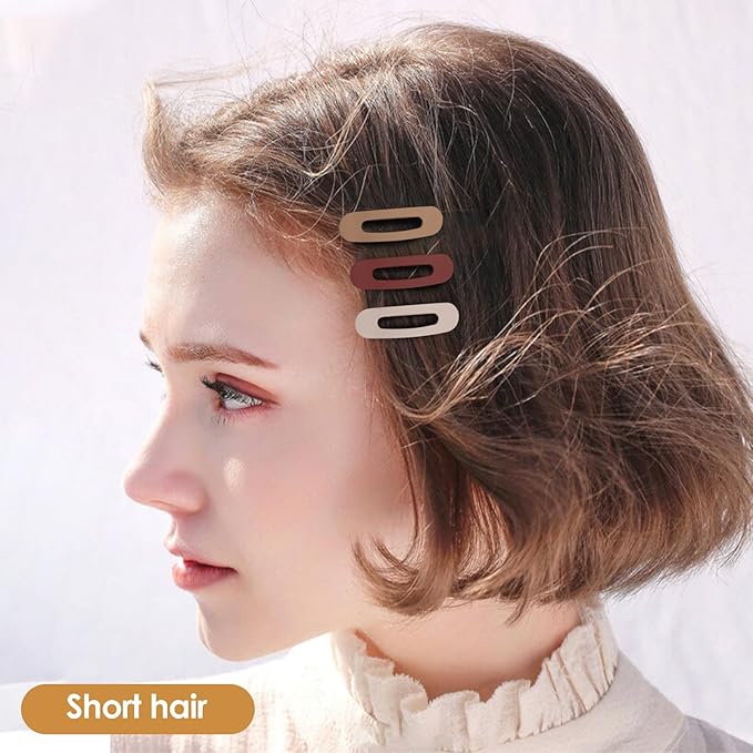 Small Flat Hair Clips for Women Lay Down Clips for Thin Hair Accessories 2.16 Inch 8pack
