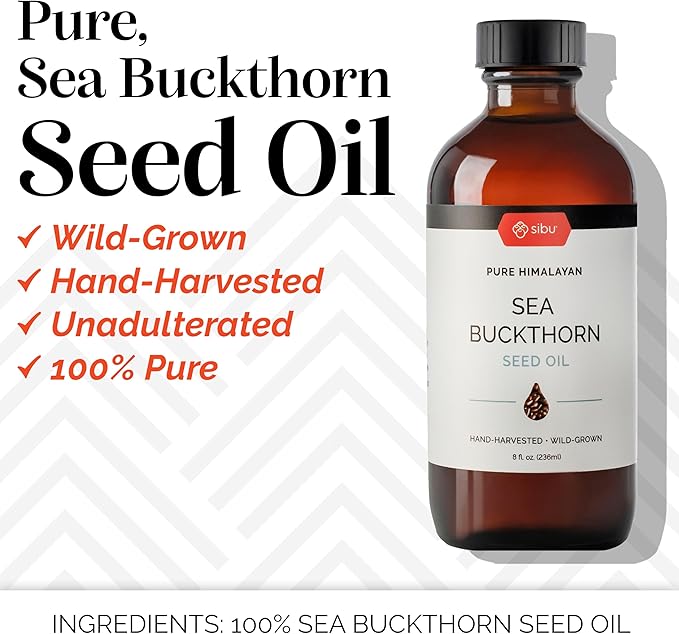 sibu Premium Himalayan Sea Buckthorn Seed Oil, 4 oz