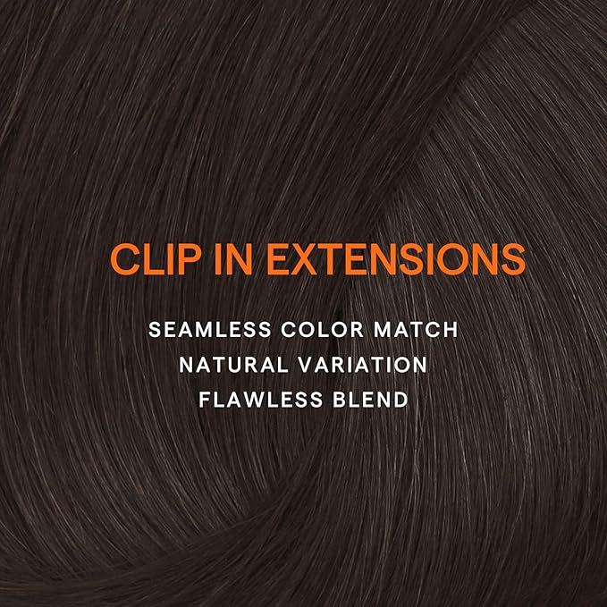 Full Shine 24 Inch Hair Extensions Clip ins Dark Brown Clip in Hair Extensions Human Hair Dark Brown Extensions for Women Real Hair Triple Weft 7 Pcs 120 G