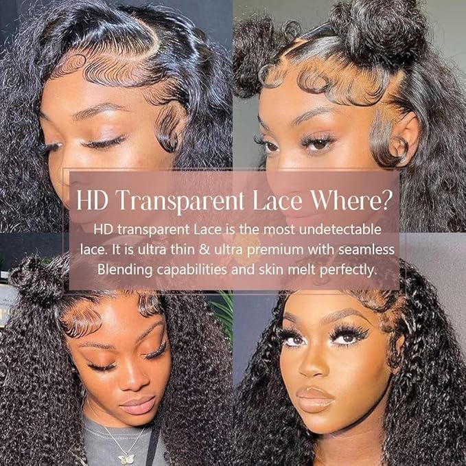 250% Density Deep Wave Human Hair Wig 13x6 Mongolian Lace Front Deep Curly Lace Front Wigs Human Hair Pre Plucked Deep Wave Frontal wig For Black Women Full And Thick (30 Inch, 13x6 Wig)