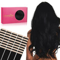 WENNALIFE Tape in Hair Extensions Human Hair, 40pcs 60g 10 inch Jet Black Remy Hair Straight Tape in Extensions Invisible Reusable Real Hair Extensiones De Cabello Humano