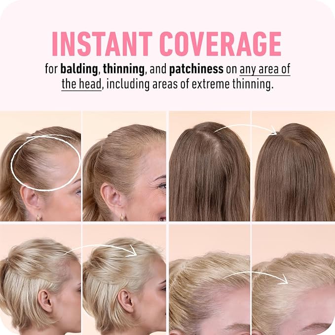 BOLDIFY Hairline Powder - Root Touch Up Hair Color for Gray Coverage - Bald Spot Concealing Hair Powder for Women & Men - 24-Hour Stain-Proof - Medium Blonde