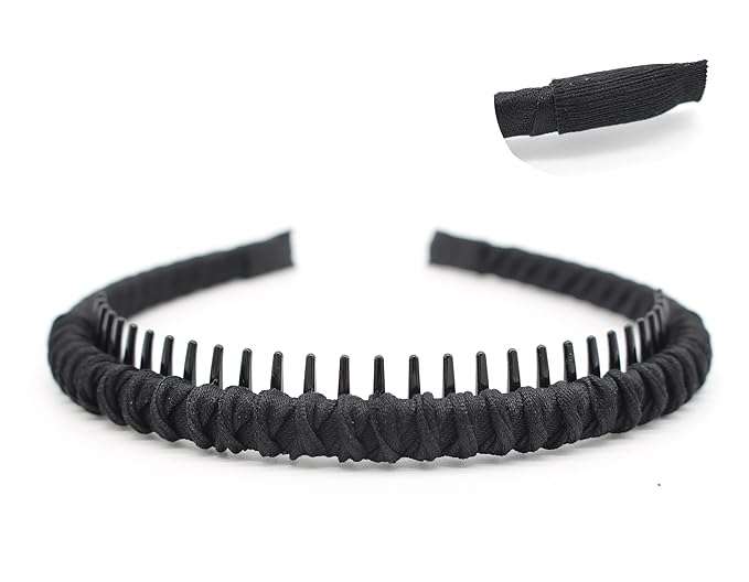 Black fashion headbands for women hair accessories short hair head bands non slip thin hair bands(4 color)