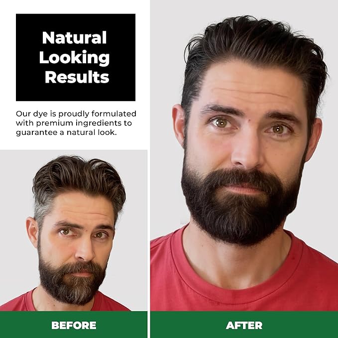Simpler Hair Color for Men Kit for Full Gray Coverage - Light Brown Men’s Hair Dye - Easy Hair or Beard Dye for 100% Gray Coverage - Ammonia Free Hair Color, Beard Coloring for Men