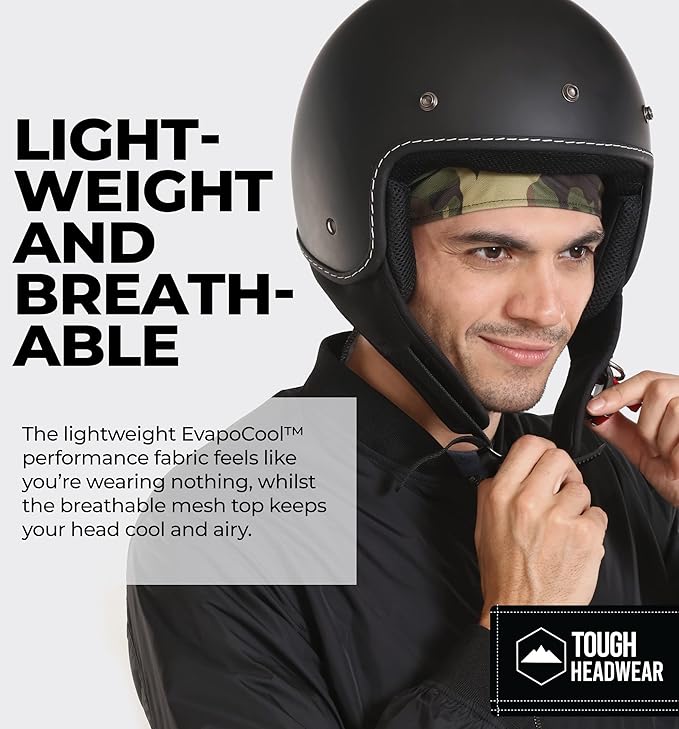 Cooling Helmet Liners - Do Rag Skull Caps for Men - Cooling Head Wraps, Hard Hat Liner - Motorcycle Pirate Bandana