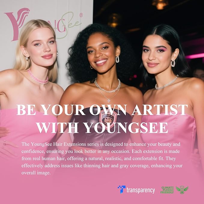YoungSee Nano Ring Hair Extensions Real Human Hair Black 20 inch Nano Beads Hair Extensions Black Nano-link Hair Extension Human Hair Long Straight 1g/s 50g for Instant Length