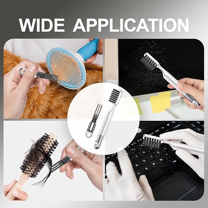 Boar Bristles Hair Brush for Women and Men, Detangling Hair Brush for Smoothing Massage Add Shine, Nylon&Boar Bristles Detangler brush for Hair Healthy (CleanerTool-White)
