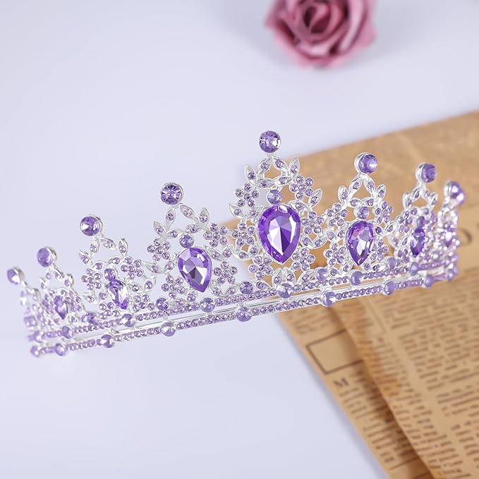 Princess Tiara and Crown for Women Wedding Tiaras for Bridal girls Tiaras and Crystal Crowns Rhinestone Headband Metal Hair Accessories for Costume Birthday Party Prom Gifts