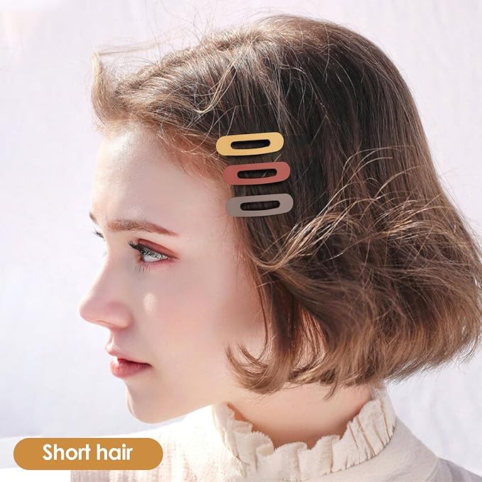 Small Flat Hair Clips for Women Lay Down Clips for Thin Hair Accessories 2.16 Inch 8pack