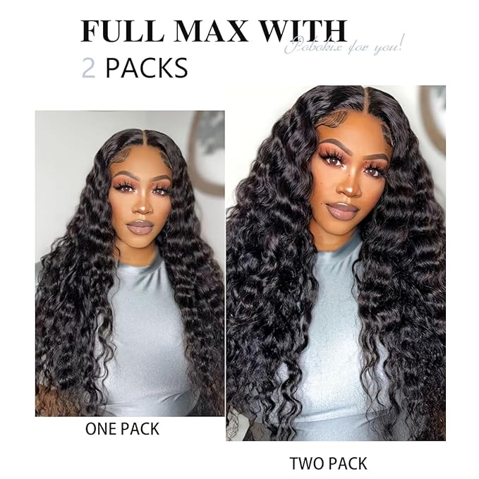 Curly Clip in Hair Extensions Real Human Hair 2 Pack 240g Seamless Clip in Hair Extensions for Women Full Max with 16Pcs PU Skin Weft 16inch Natural Black