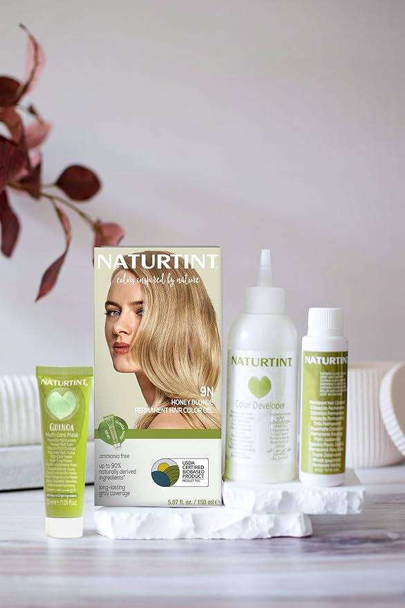 Naturtint 9N Honey Blonde Permanent Hair Color (Pack of 6), Ammonia Free, Vegan, Cruelty Free, up to 100% Gray Coverage, Long Lasting Results (Packaging may vary)