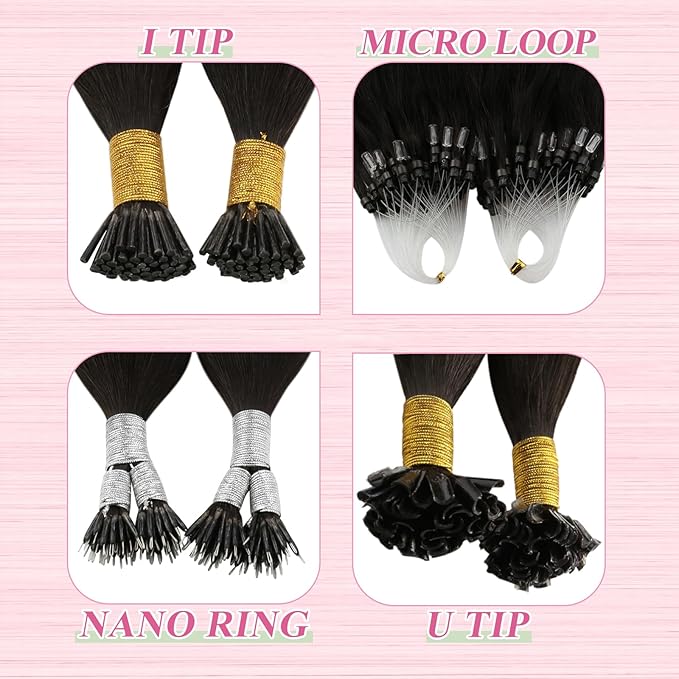 YoungSee U Tip Hair Extensions Brown U Tips Hair Extensions Real Human Hair Darkest Brown 18In 1G/S 50G