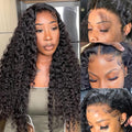 bangjazz 180% Density HD Lace Front Wigs Human Hair Deep Wave Wig 13x4 Lace Frontal Wigs Human Hair 22 Inch Curly Wigs for Black Women Pre Plucked Natural Hairline Natural Color