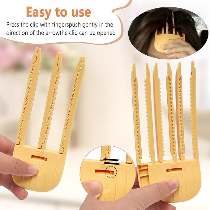 2PCS Hair Volume Clips Root Booster Clips For Women Hair Volume Clip Styling Tools Yellow