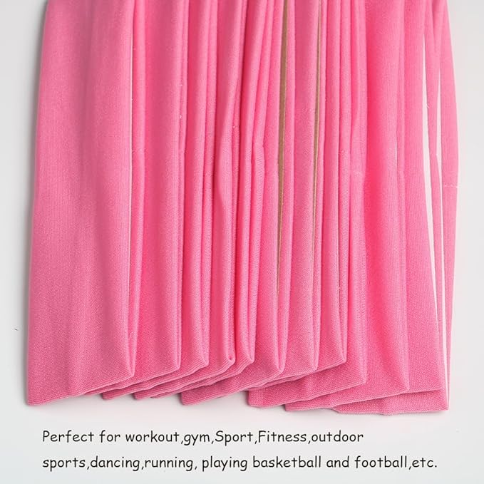 Headbands for Women,12PCS,Soft Stretch Elastic Yoga Sport Headbands