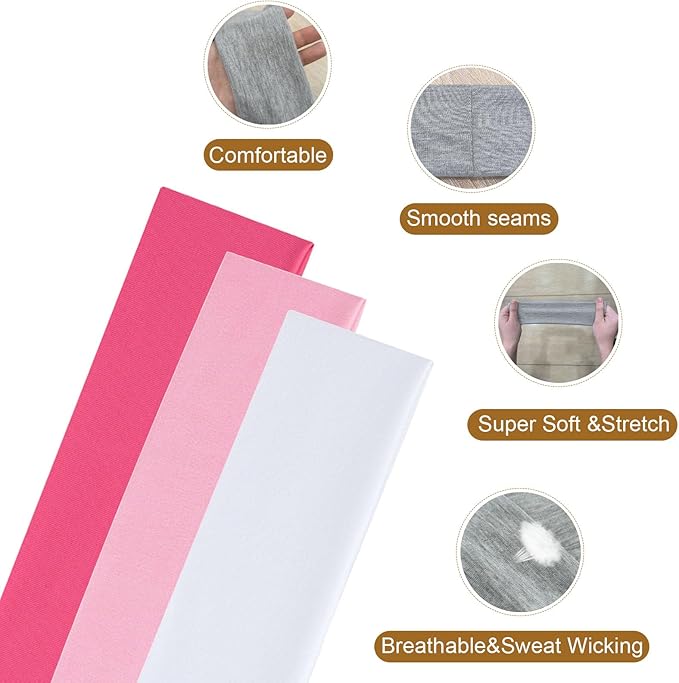 Yoga Headbands for Women, Non Slip Elastic Sweat Hairbands, Solid Color Head Accessories Headscarves Hair Hoop, Sweat-Absorbing Hairbands for Sports, Fitness, Running